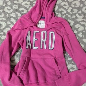 Y2K Aeropostale McBling Pink Rhinestone Hoodie